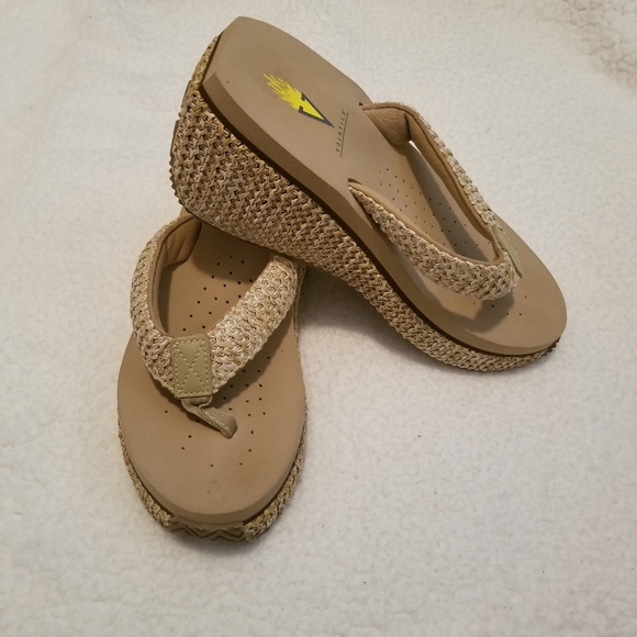 raffia flip flops